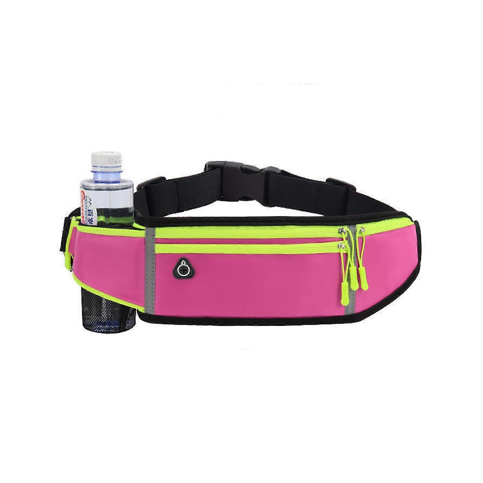 Running Waist Bag Belt, Large Capacity Fanny Pack with Multifunctional Compartments and Safety Reflective Strips