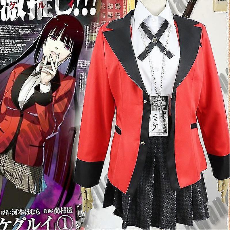 Full Set Kakegurui Jabami Yumeko Saotome Meari School Uniform Costume High Quality