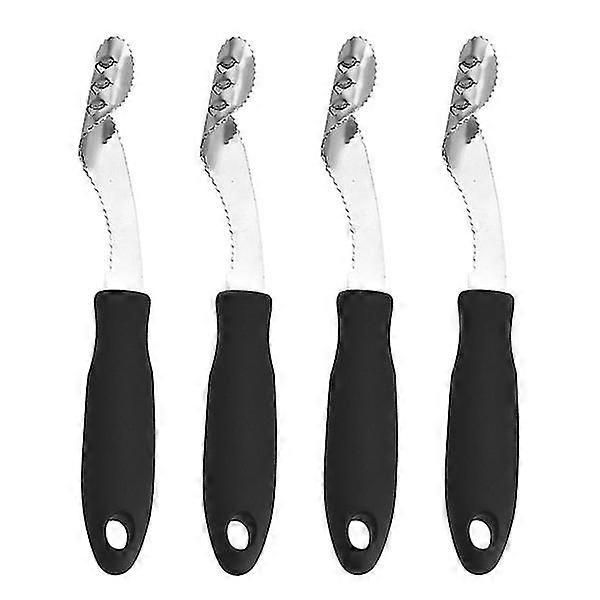 4pcs Pepper Corer Tools With Serrated Slice Stainless Steel Kitchen Supply
