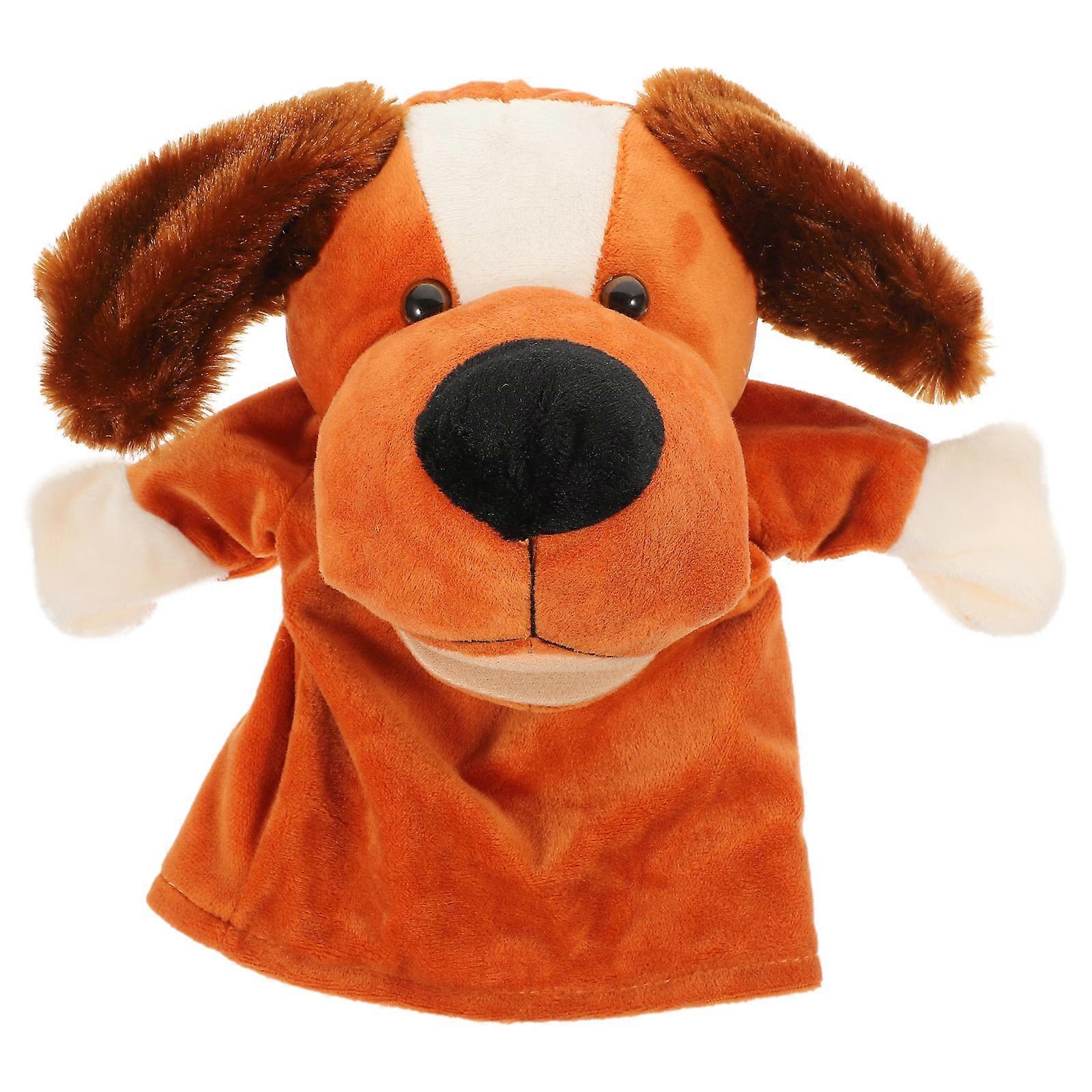 Cartoon Dog Hand Puppet Plush Animal Pattern Hand Puppet Parent-kid Interactive Hand Toy