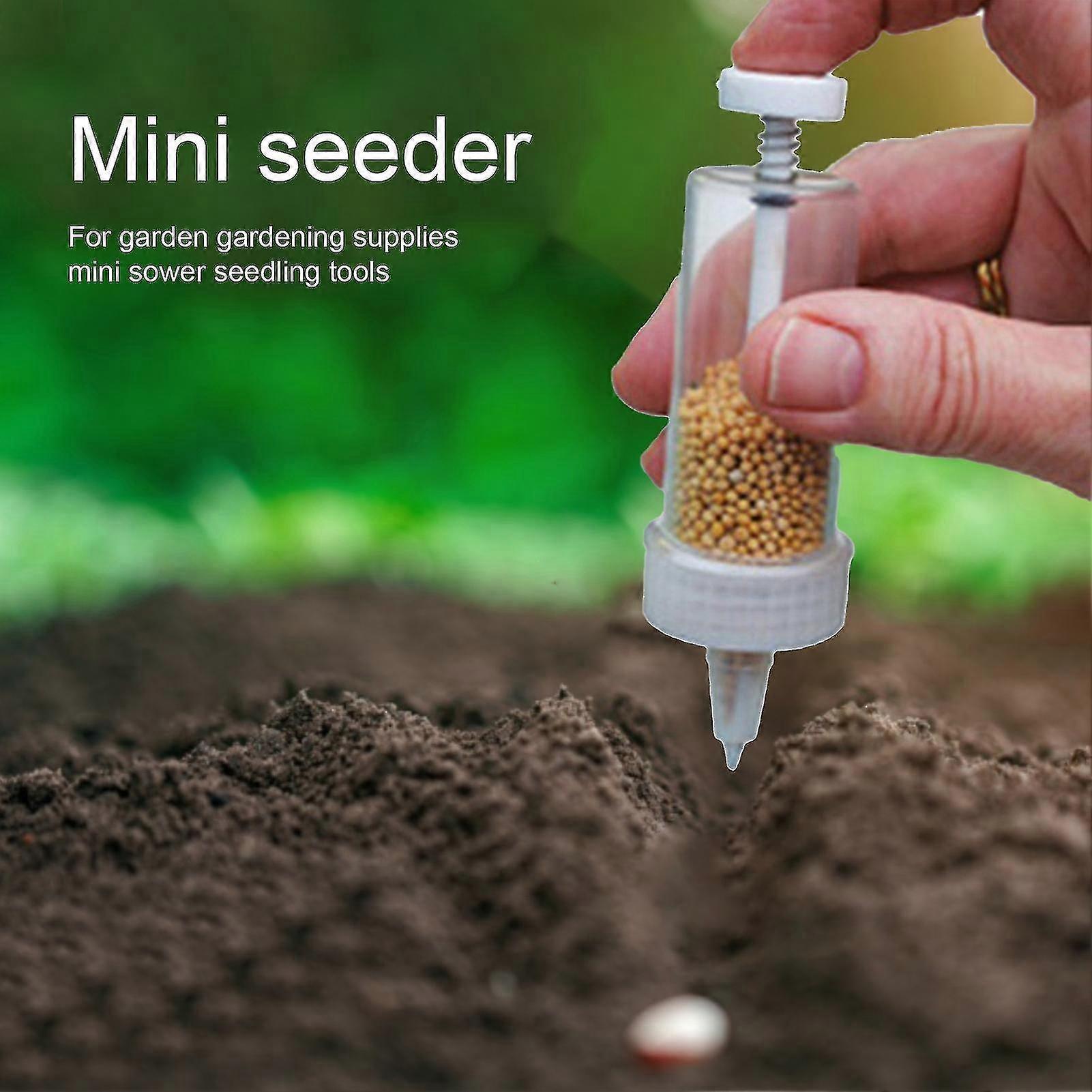 Plant Sower Adjustable Transparent Upper Shell Sturdy Manual Labor-saving Effective Practical Press Type Sowing Spreader Garden Supply