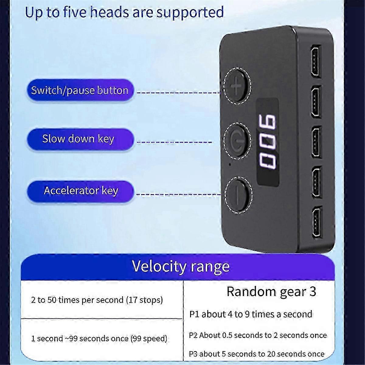 thumbnail image 2 of Automatic Screen Clicker For Phone - USB Auto Clicker Device (Black, 3ft Cable) 2 of 3