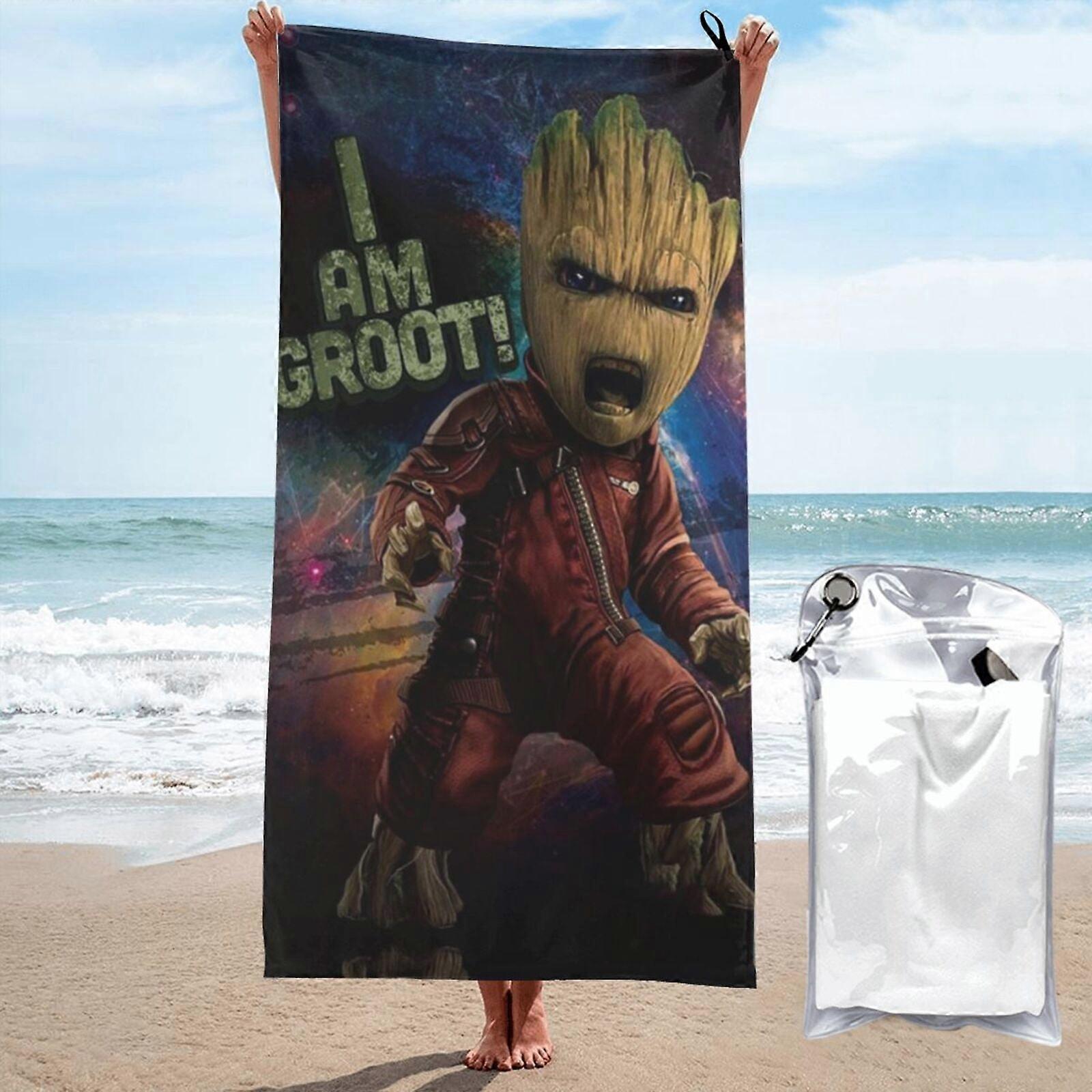 c164I Am Groot Microfiber Beach Prosop Absorbent Quick Dry Lightweight LXMT73