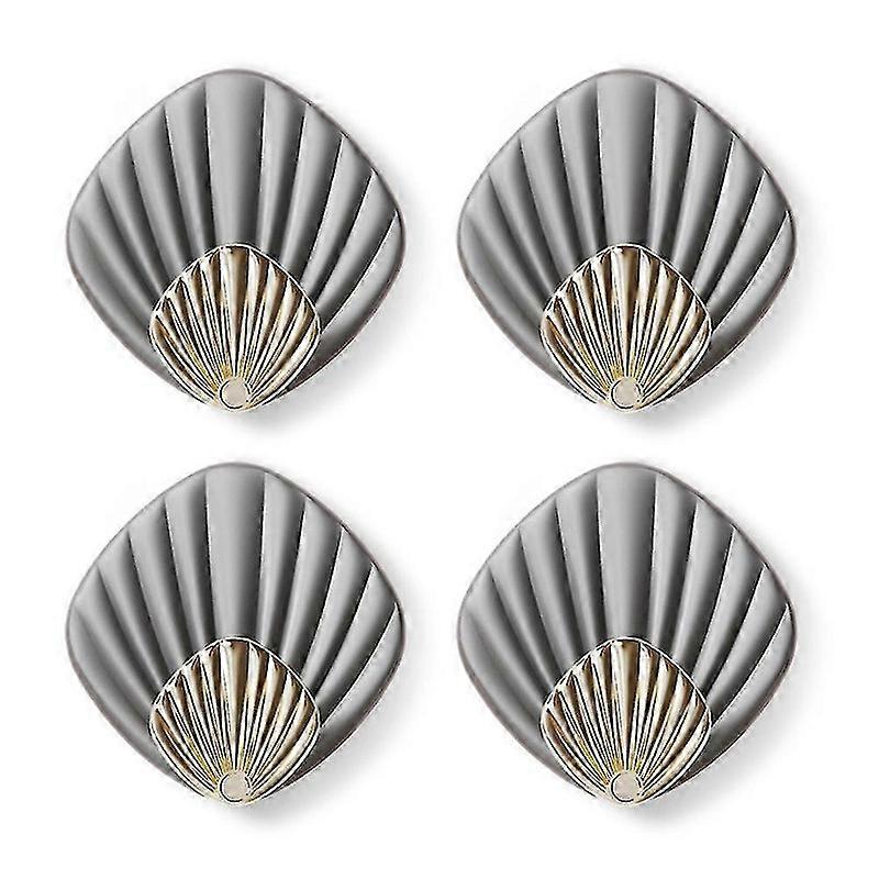 4pcs S S Hanging Punch- Bath Kit -mounted Grey