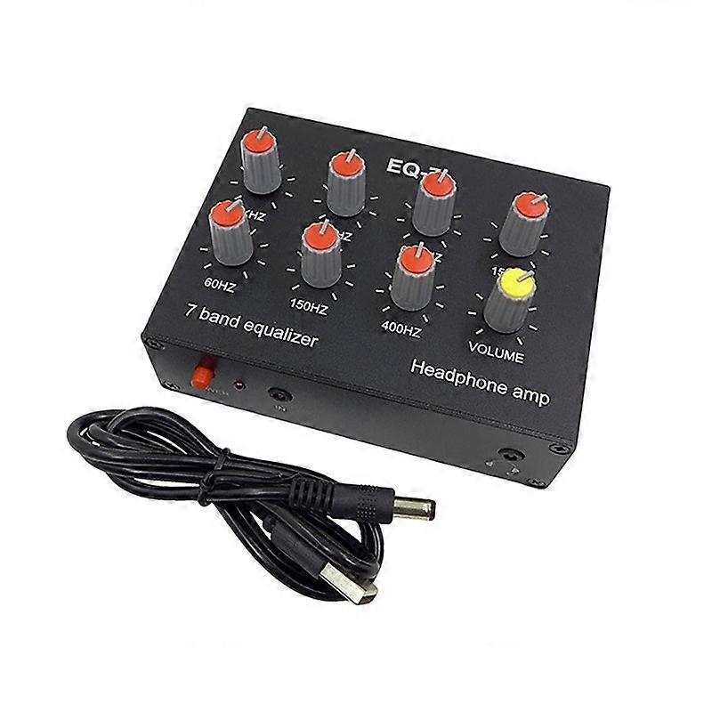 7 Band Sound Rca Output Input 12db High Bass Adjustment Dual Channel Digital Equalizer