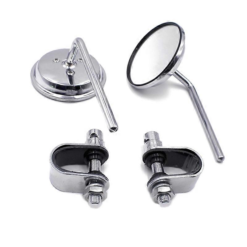 1 Pair Motorbike Reflector Mirror Adjustable Handle Bar End Rearview Side Mirror