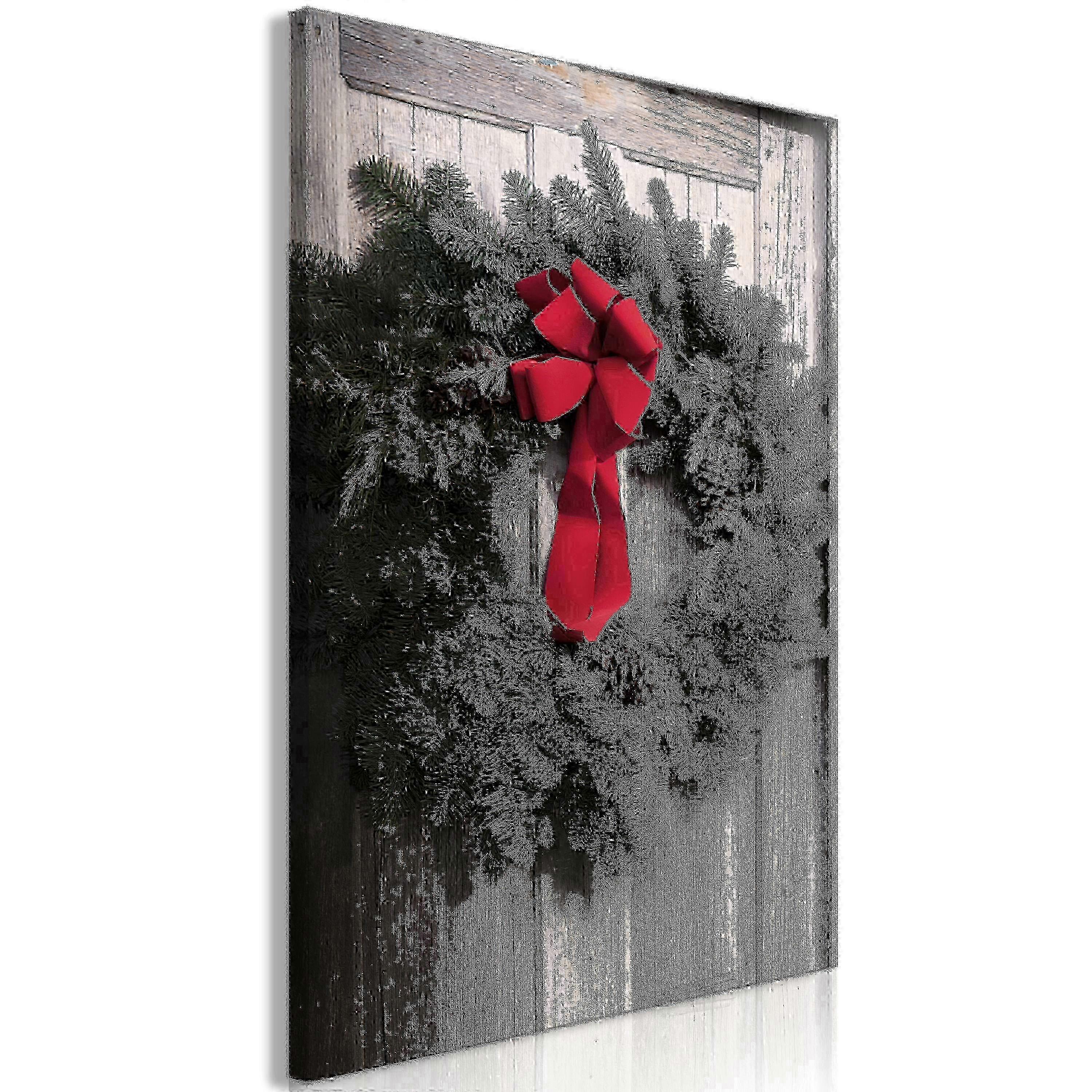 Leinwandbild - Weihnachtskranz (1 Teil) Hochformat