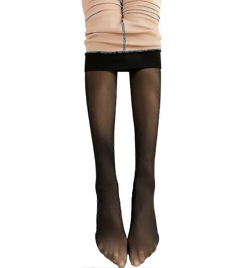 Extra Thick Warm Winter Double Lined Stretch Thermal Fleece Tights For Women-300G