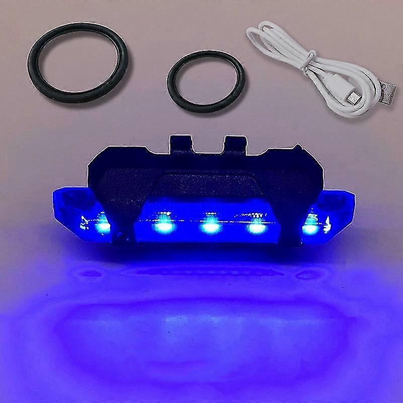 5 LED-Fahrradlichter vorne hinten Warnblinkanlage USB wiederaufladbar wasserdicht