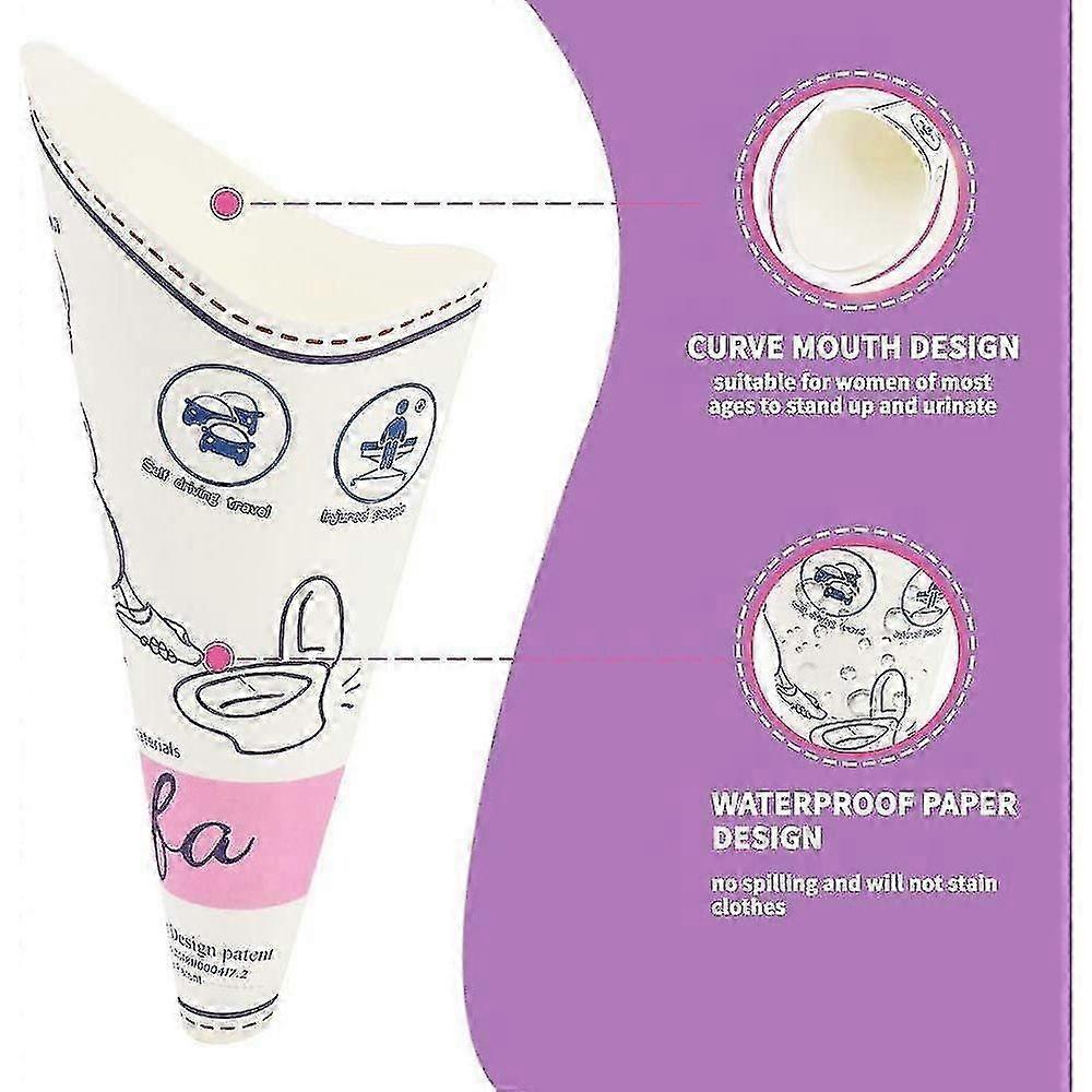 50 balení jednorázový samičí pisoárový trychtýř