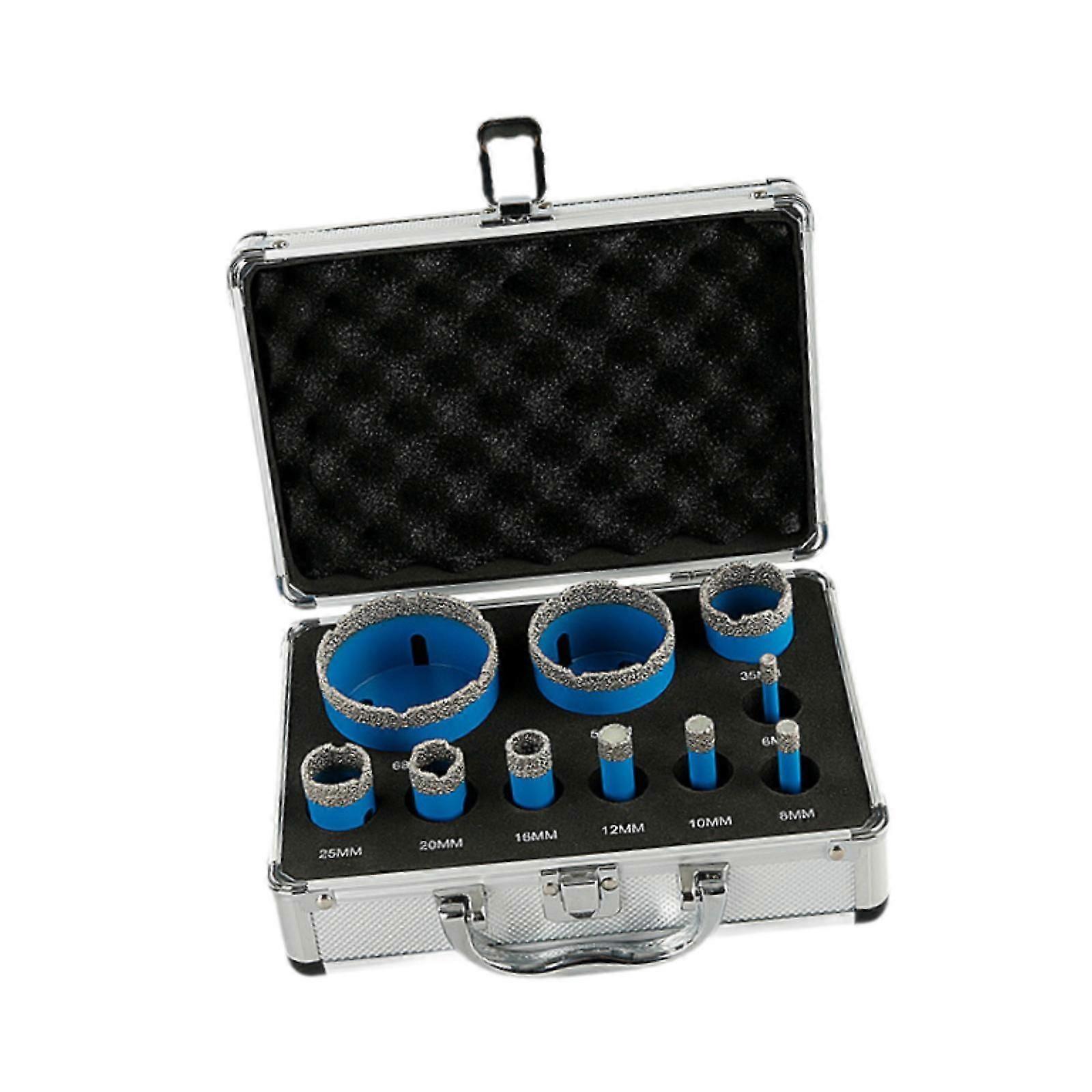 Set di punte da trapano diamantate da 10 pezzi Versatile con custodia in alluminio