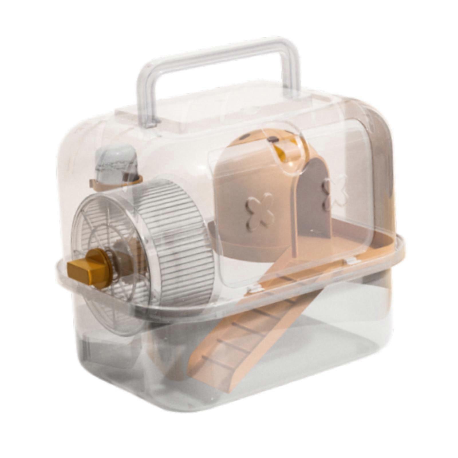 Guinea Pig Travel Hamster Carrier Cage for Gerbil Sugar Glider Dwarf Hamster Style A orange