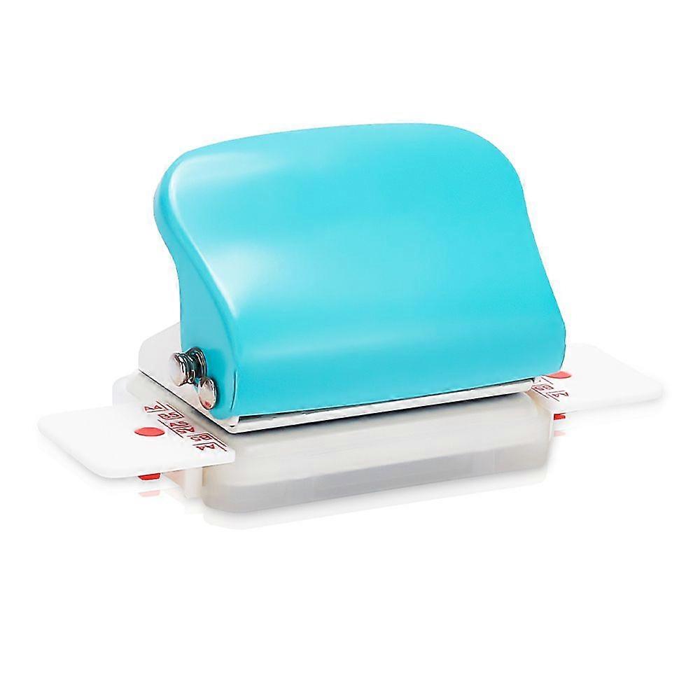 1 Pc Portable 6 Holes Puncher Dark Turquoise Mini Multipurpose Binding Machine Loose Leaf Paper Puncher for A4 A5 B5 Home Office Class