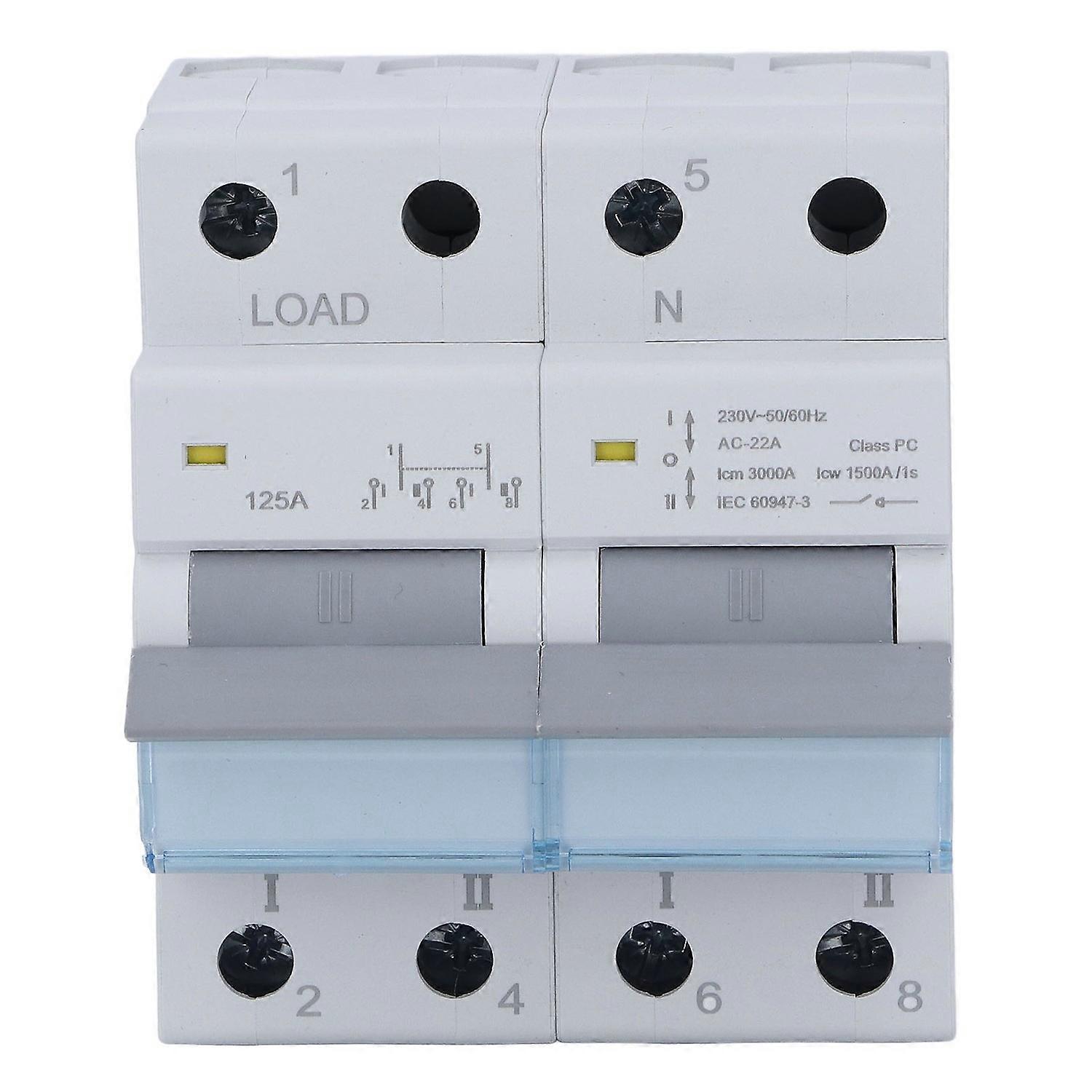 DC Isolator Switch Solar Panel PV Array Din Circuit Breaker 2P 125A  Dual Power Isolation Switch