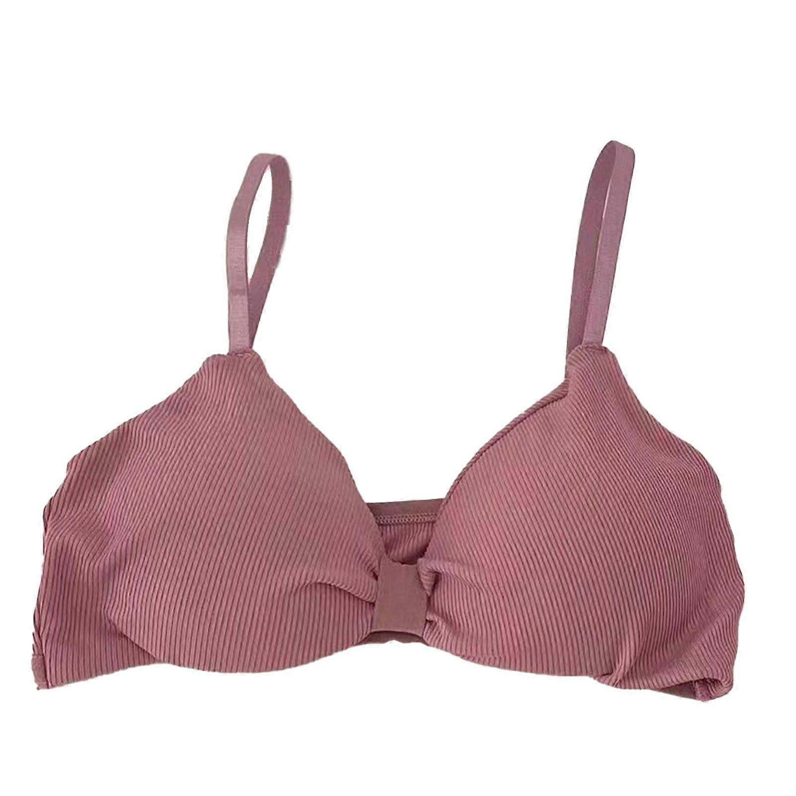 Women Bra Wireless Push Up Adjustable Strap Soft Breathable Triangular Cup Bra for Summer