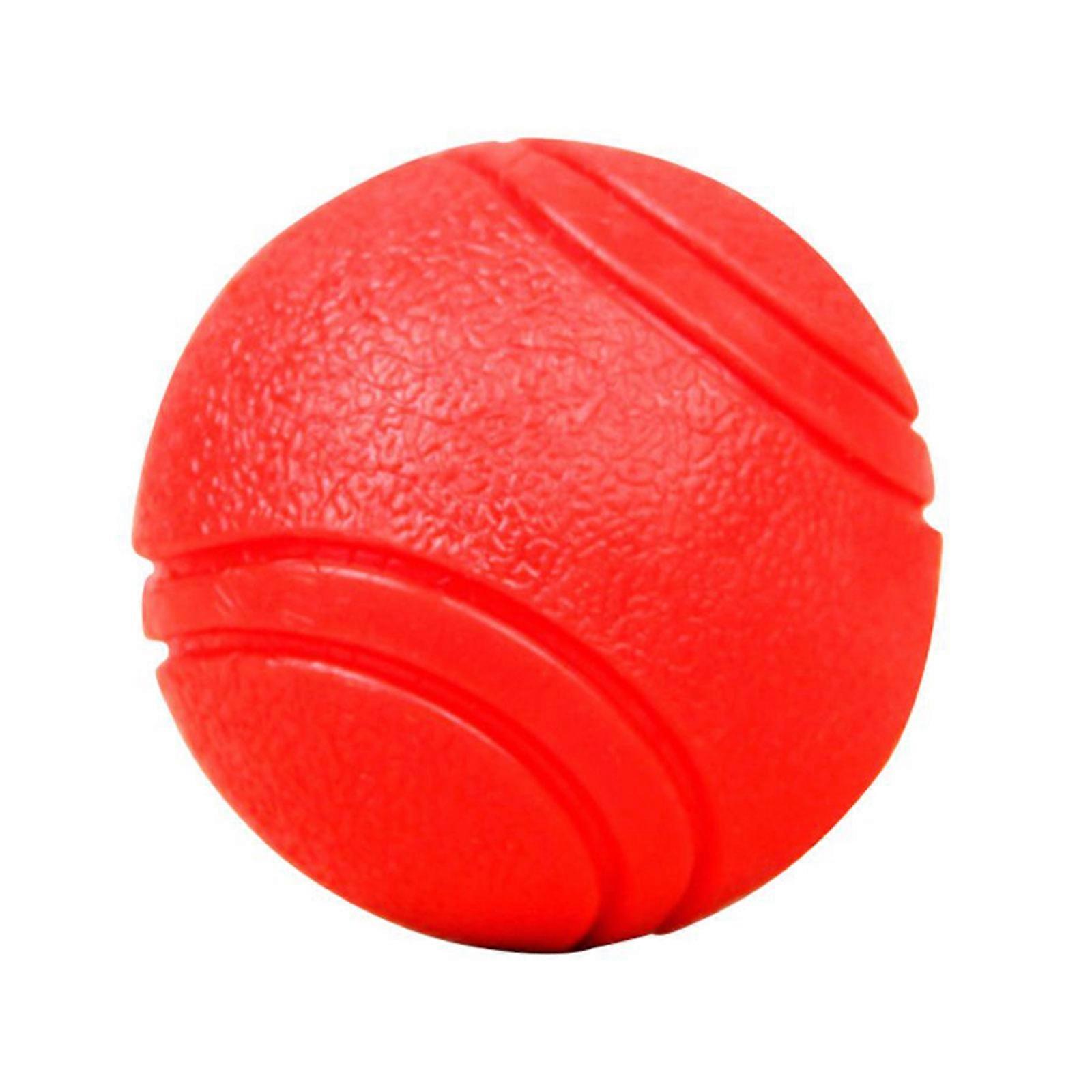 Solid Ball Dog Toy for Puppy Teething Interactive Bitting Toy for Medium Large Breed Durable Chew Toys for Boredom Red