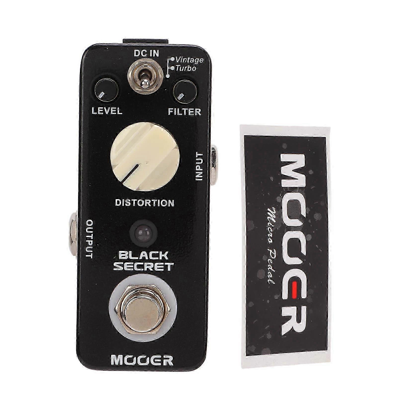 Guitar Effect Pedal Black Secret Classical Distortion True Bypass 2 Modes Accessory