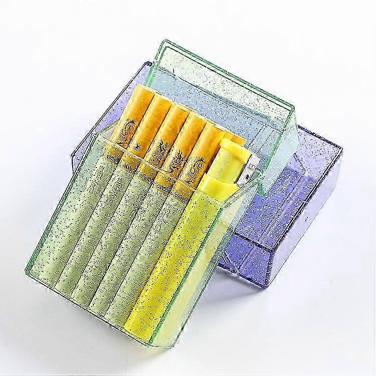 Portable Cigarette Case Sturdy Cigarette Holder Engineering Plastics Shining Clear Cigarette Case Box Halloween Gift for