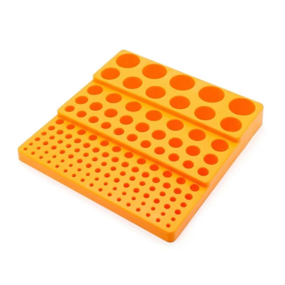 Multifunctional Drill Holder 131 Hole Tool Holder Box Drill Bit Storage Box Yellow
