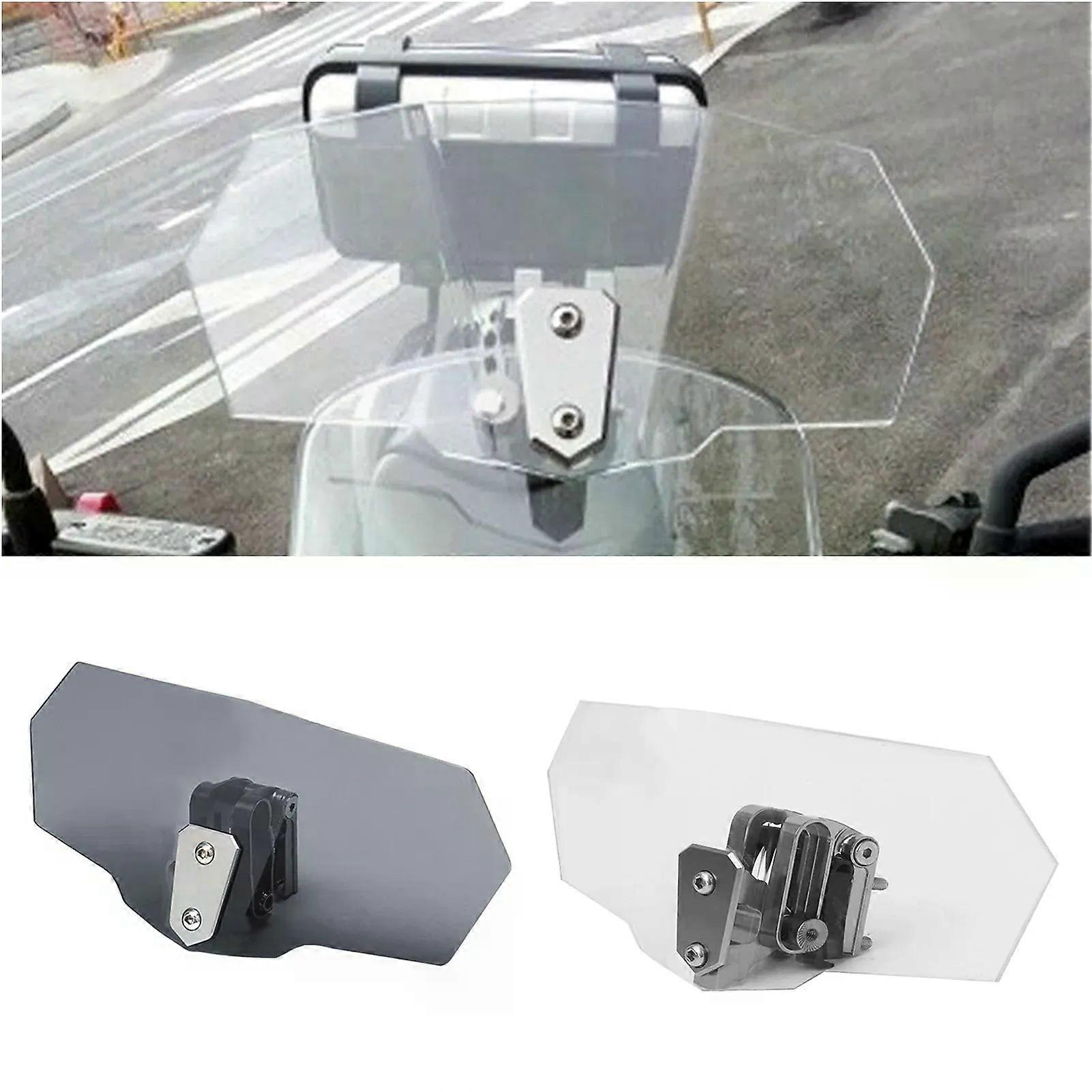 Universal Motorcycle Windshield Extension | Adjustable Clip-On Windscreen Extender | Spoiler Air Windshield Deflector Compatible MAXP