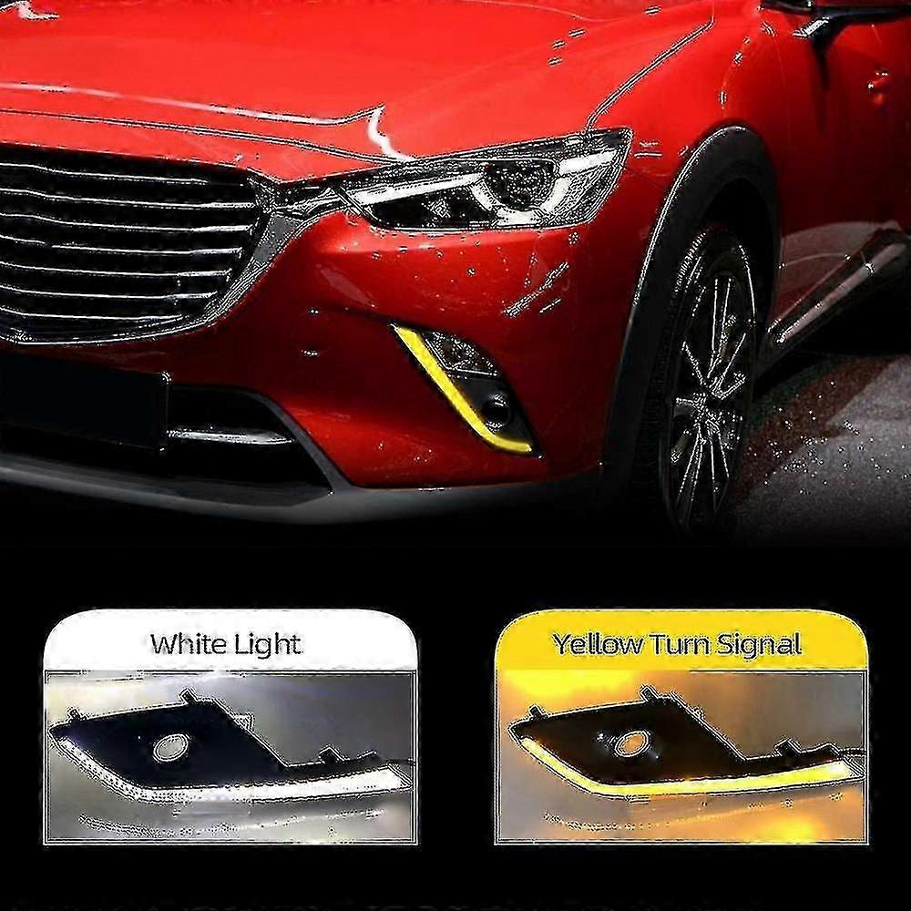 Auto Blinkend 2pcs Auto Drl Led Tagfahrlicht Kompatibel Mazda Cx-3 Cx3 2015 - 2019 2020 Mit