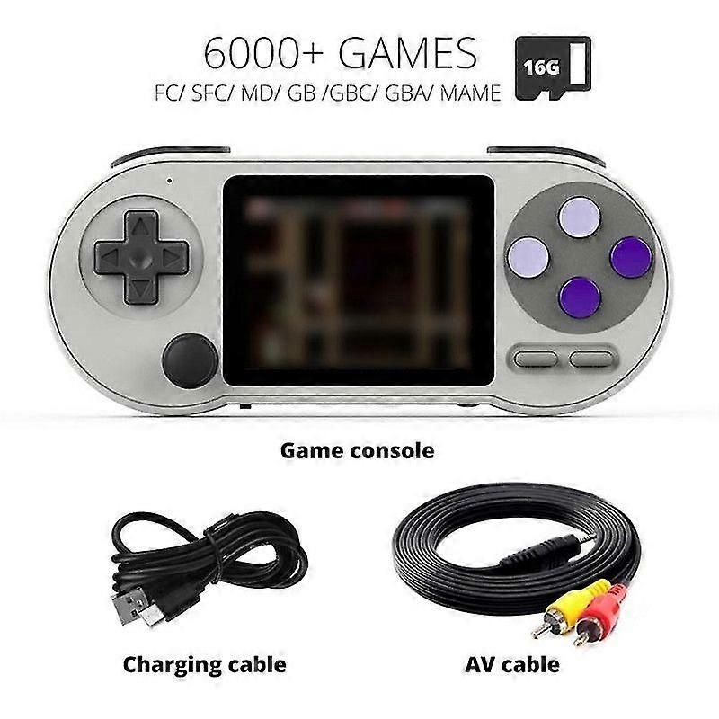 SF2000 3 inch IPS Handheld Game Console Player Mini Portable Game Console Built-in 6000 Games Retro Games Support AV Output