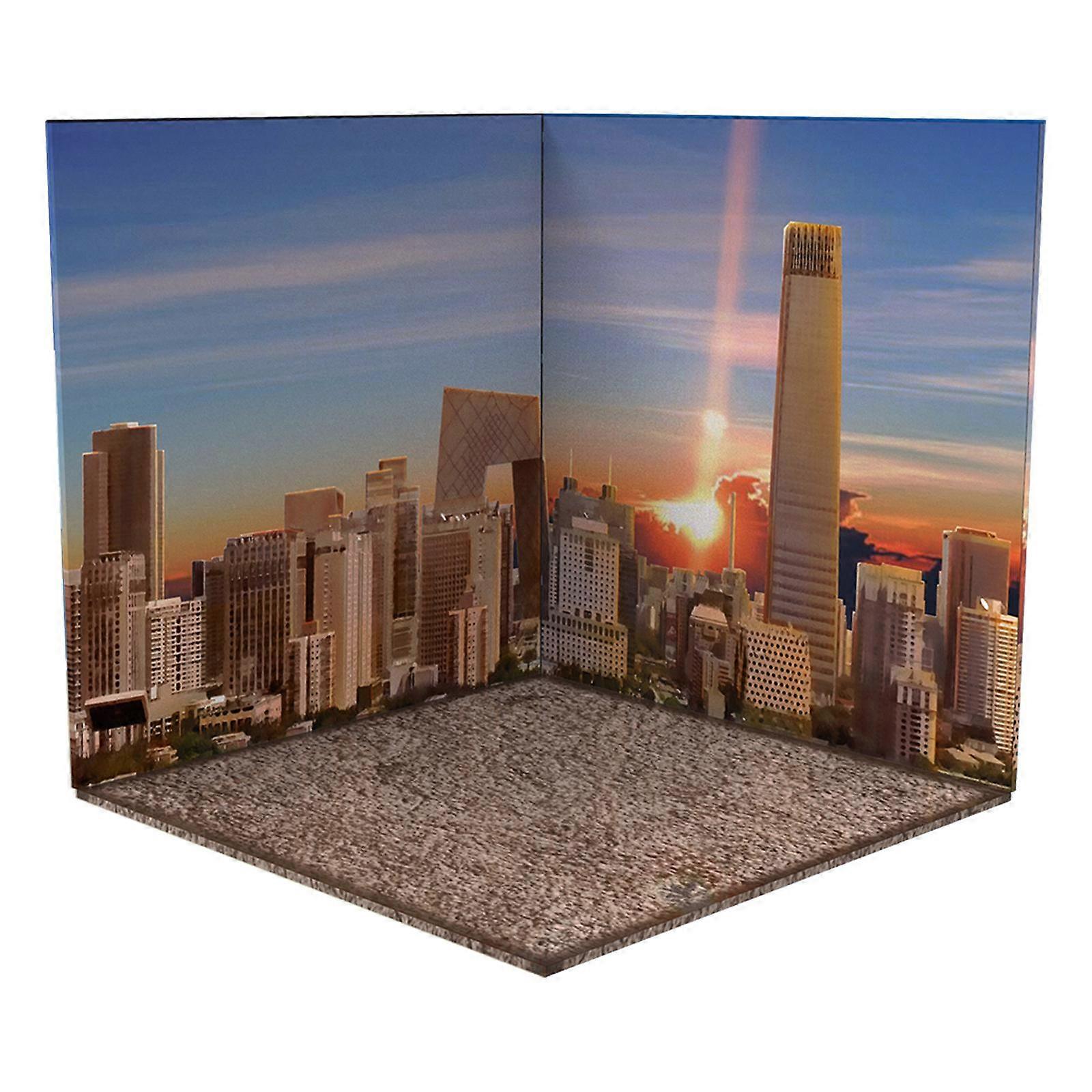 1:12 Sfondo Scena Modello Collezione Layout Display Sfondo Città