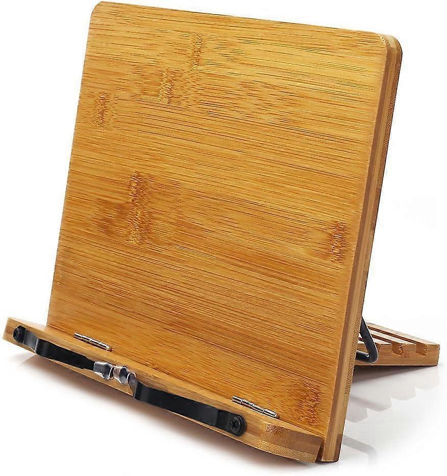 Bamboo Book Stand, Adjustable Angle