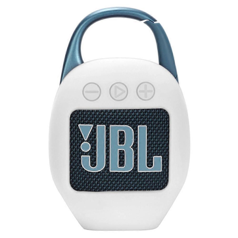 Portable Silicone Protective Case for JBL Clip 5 Bluetooth Speaker-White