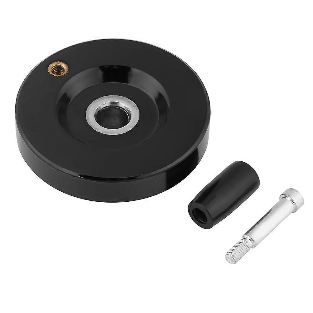 1 black wavy rear handwheel for milling machine with rotating handle (10 x 63 mm)