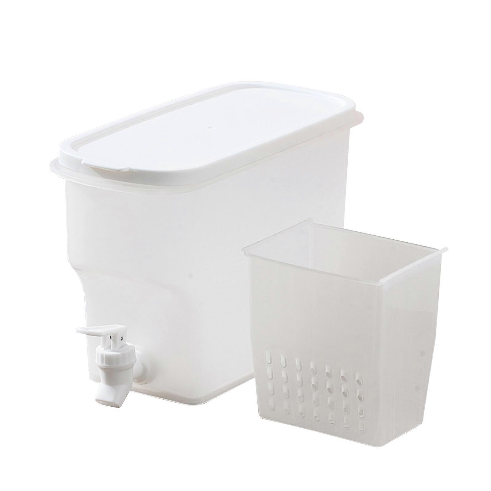Large-capacity Refrigerator Water Cooler with Faucet Fruit Tea Cooler Summer Home Ice Water Bucket With Filter