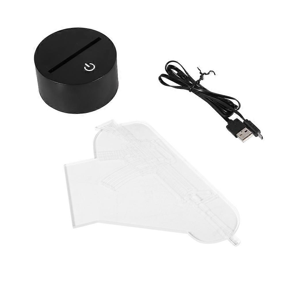 3D LED Night Light Gun Shape Lamp Color Changing Decorative Desk Table Lamp Home Decor