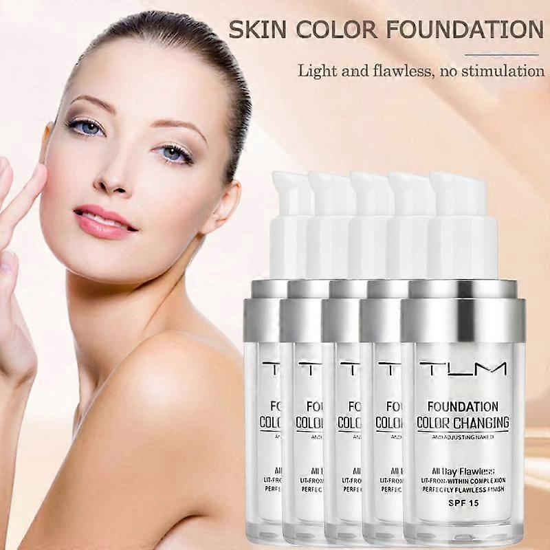 5pcs TLM 30ml Liquid Foundation Set Face Concealer Cream Base Makeup Full Coverage Foundation Cosmetics Dropshipping TSLM1