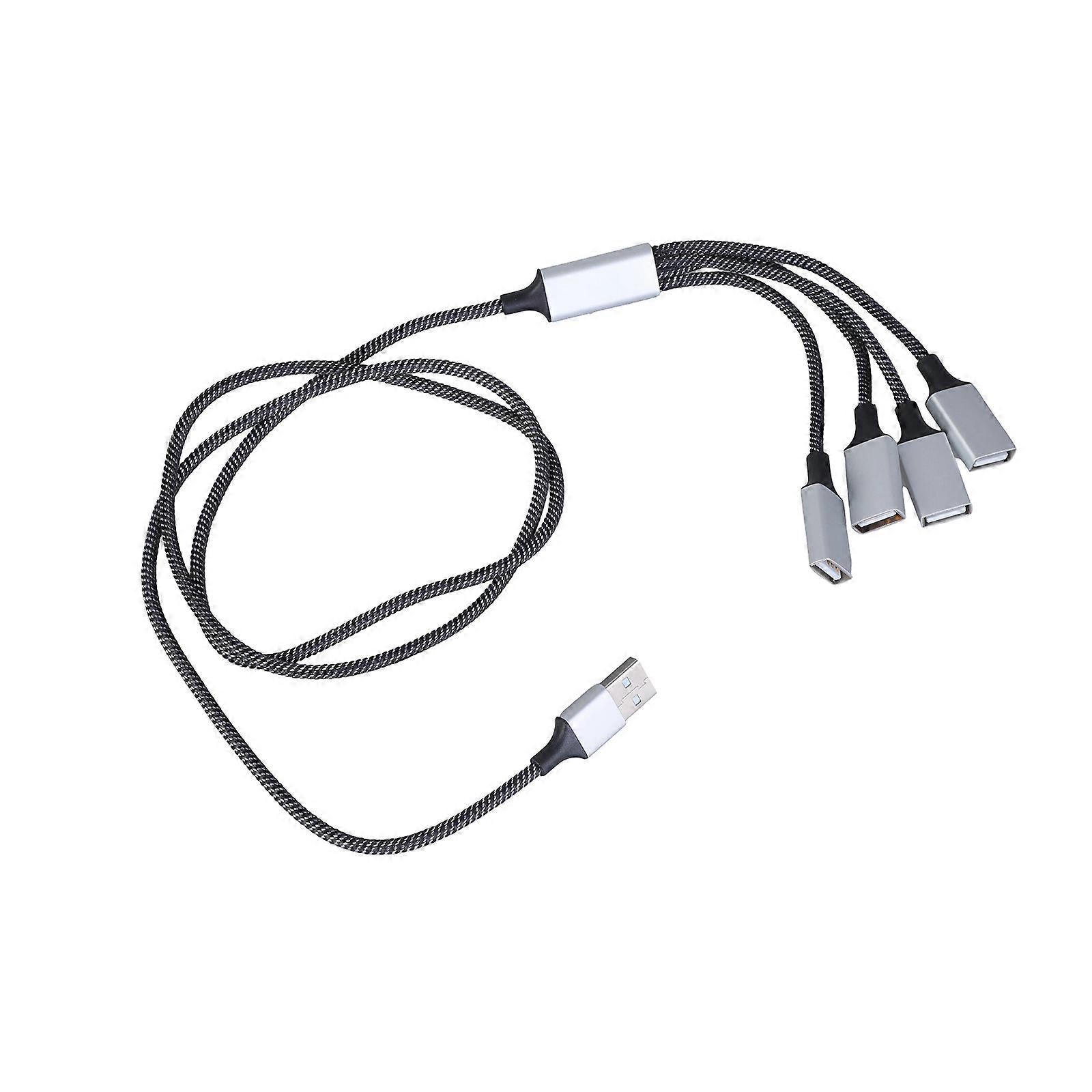 USB2.0 Hub 4Port USB Extension Cable USB Splitter Cable for PC Laptop Car Compatible for Mouse Keyboards Printer
