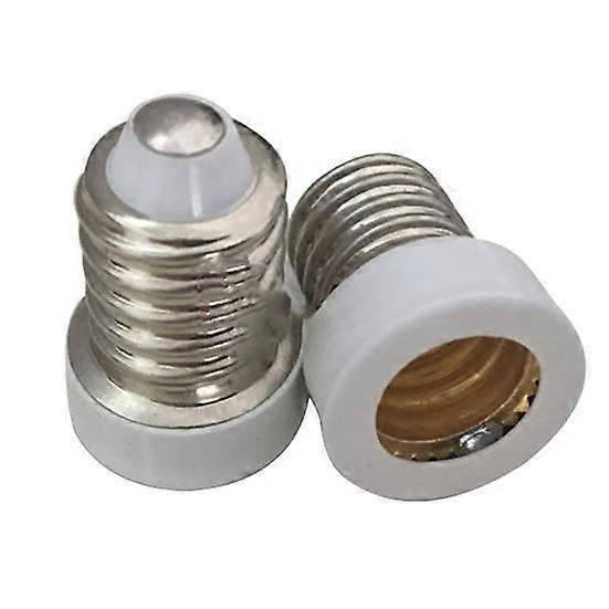 2Pcs E14 to E12 Adapter Converter Lamp Holder Base Socket for LED Light Bulbs