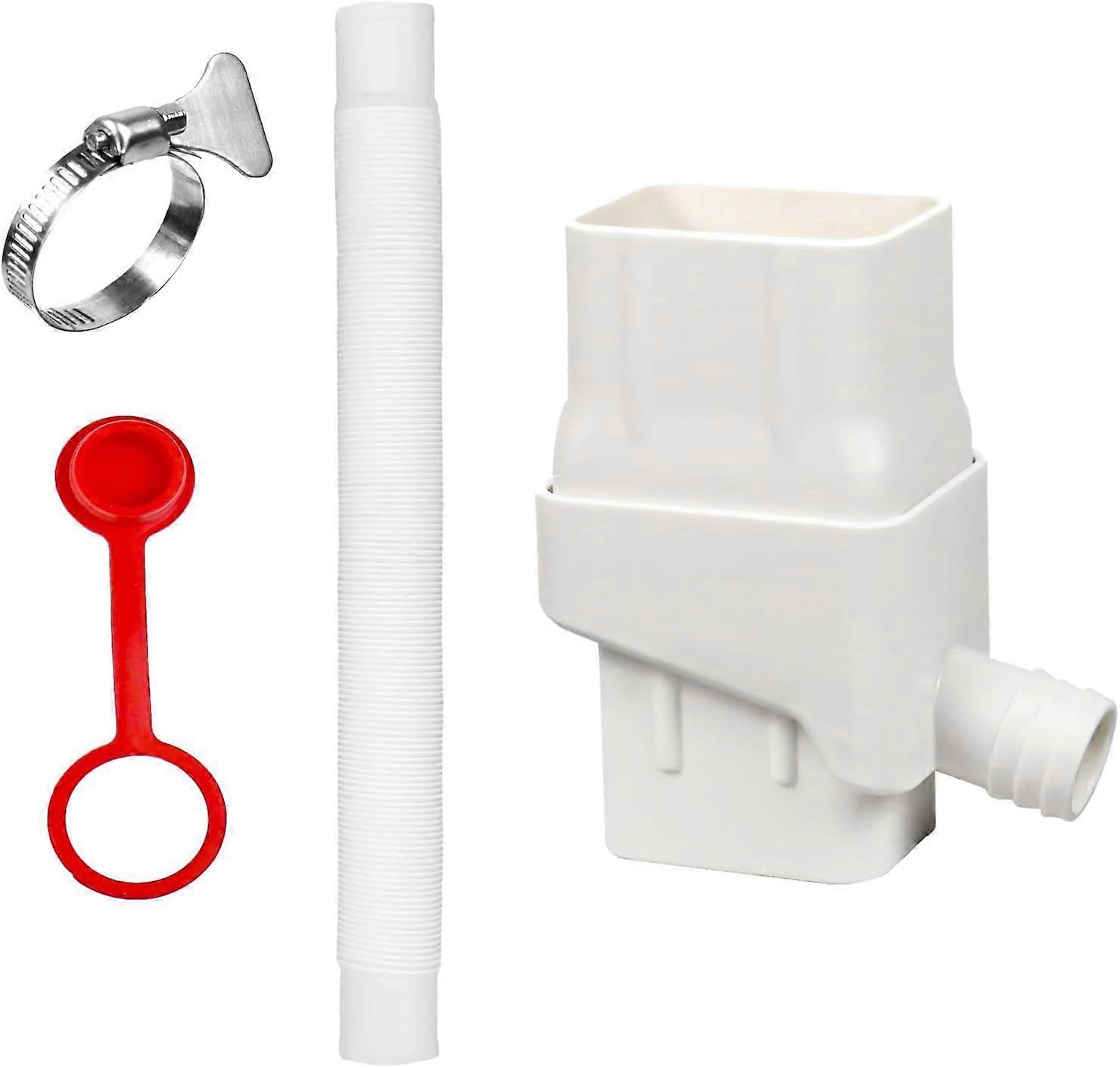 Rain Barrel Diverter Kit, High Flow Hose, Reusable Rainwater Collection System, Rainwater Collection Diverter Connector System (White)