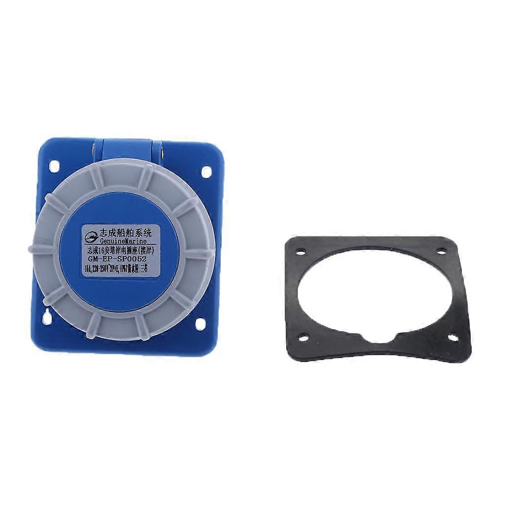 16AMP Flat Industrial Electrical Plug IP67 Marine Shore Power Socket