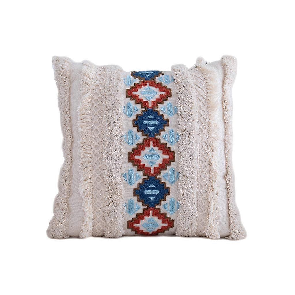Pillow Cover Tufted Throw Pillow Case with Tassel Square Rectangle Woven