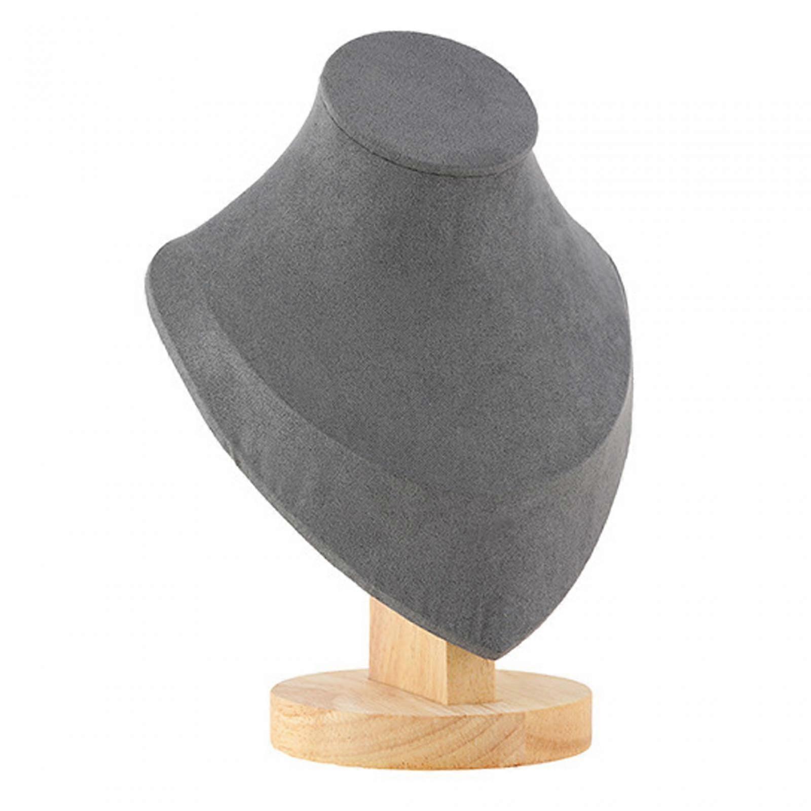 Smycken Display Skyltdocka Byst Halsband Display Stativ Massivt Trä Modell Hängsmycke