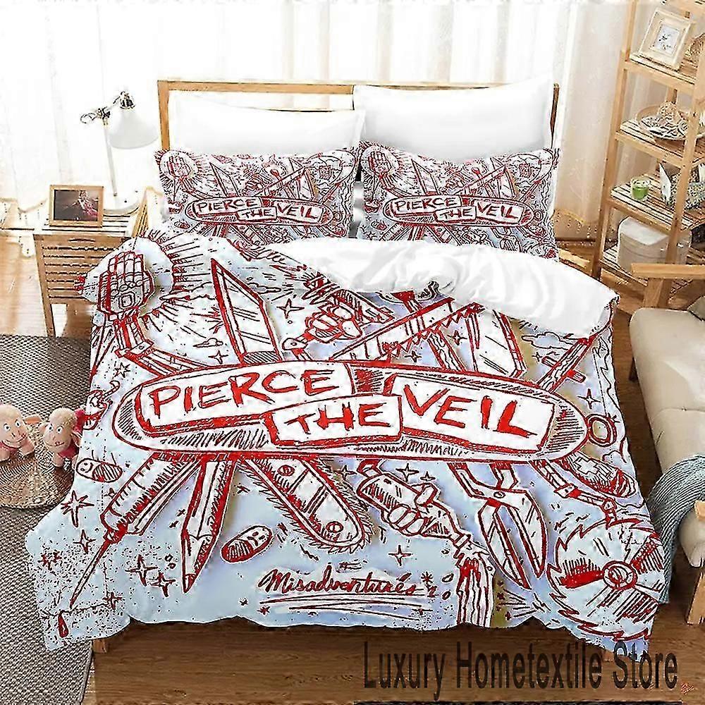 m264 Sengetøy Pierce The Veil Album Sengetøy Sett, Dynetrekk Sengesett Dynetrekk Putevar, Gutter Jenter Voksne Sengetøy ggt264
