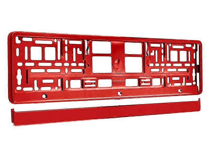 Cornice targa, metallizzato, rosso