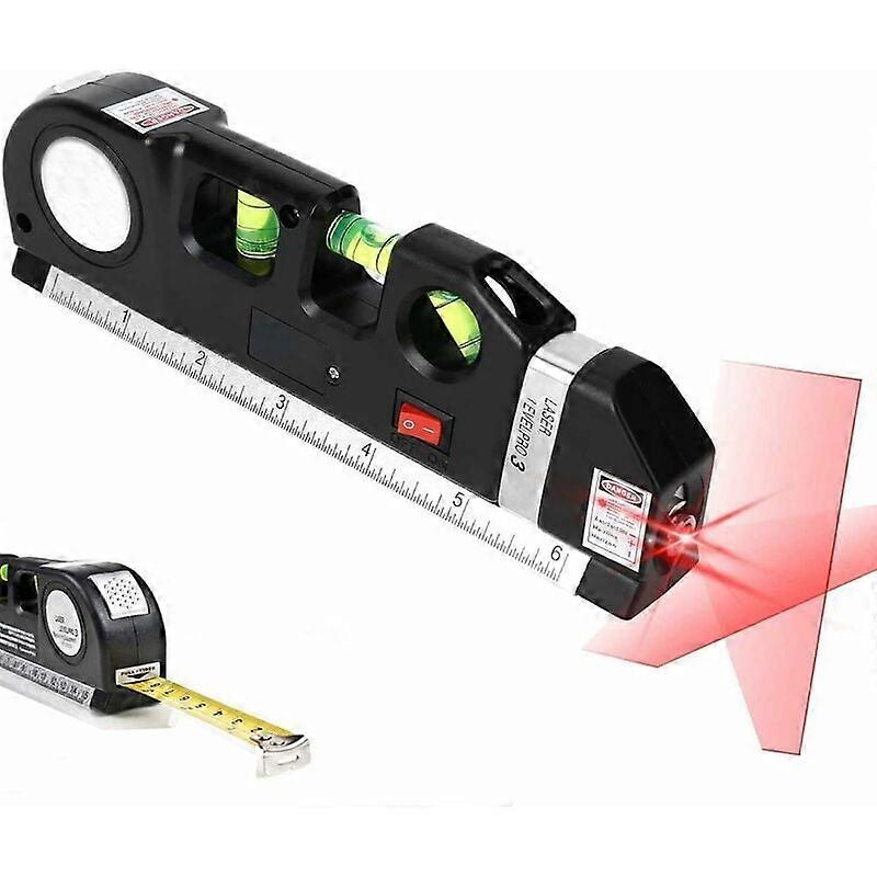 Multi-Function Ruler  Small and Battery  45° Vertical and Horizontal in 1 Spirit Level with Cross Lines  9 Inch Tape Measure  Self-Leveling Tool