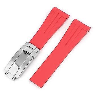 Para Relógios Co-branded Tpu Strap 20mm Arc Mouth Bright Red