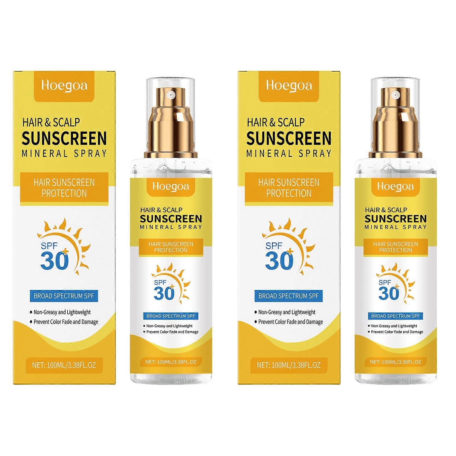 Scalp Protection Spray SPF30 100ml Sunscreen Scalp Hair Mist Broad-Spectrum UVA/UVB Sunscreen Spray