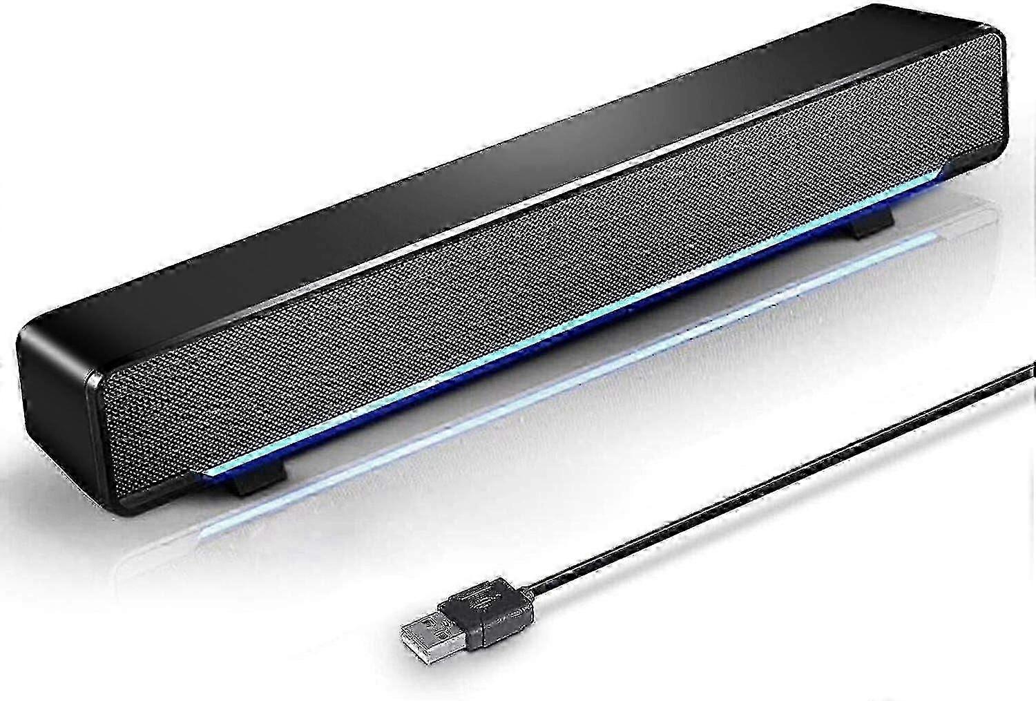 Usb Powered Sound Bar Speakers For Computer Desktop Laptop Pc Black (bluetooth)"