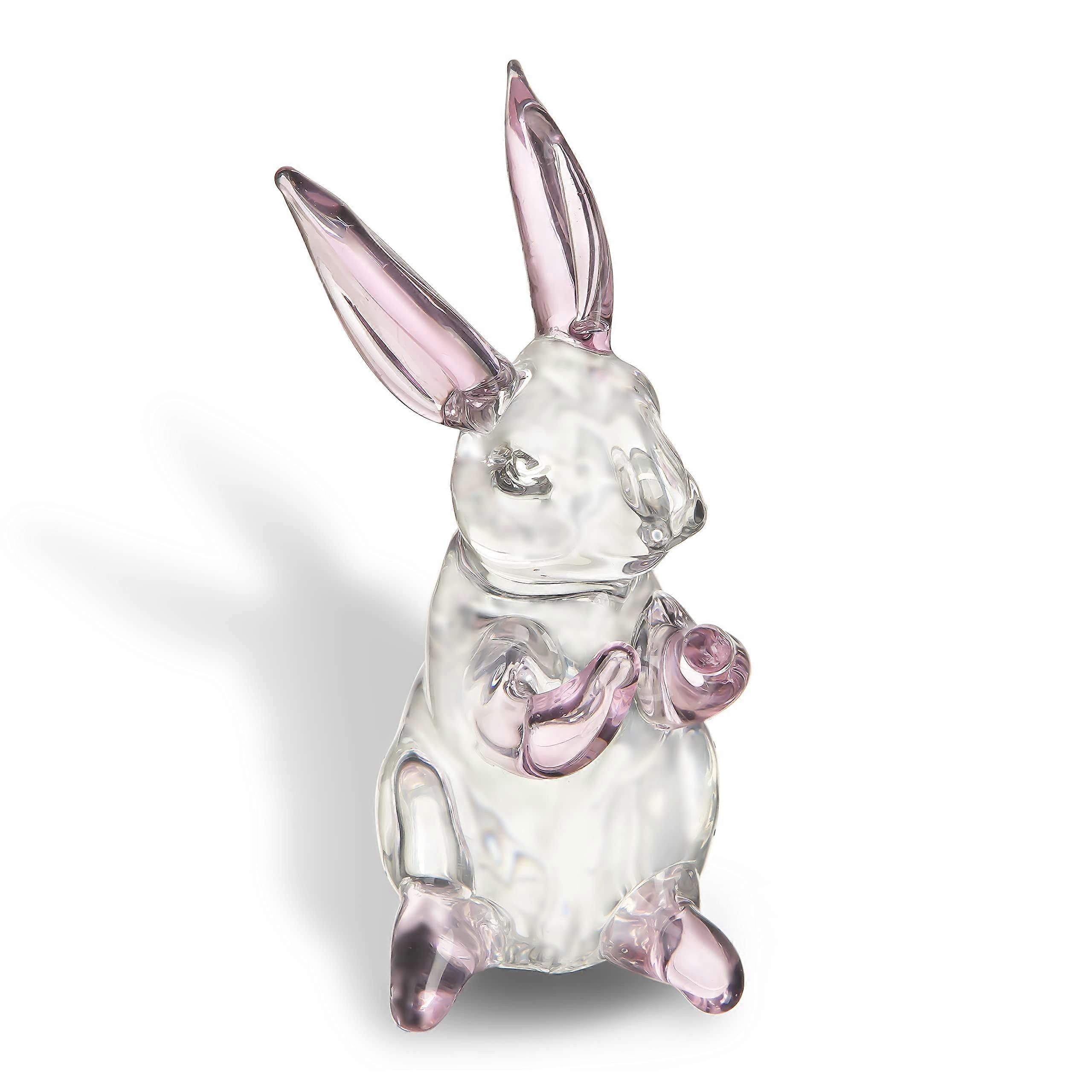 Creative Crystal Rabbit Bunny Figure Spring Easter Decoration 3.5 Inch