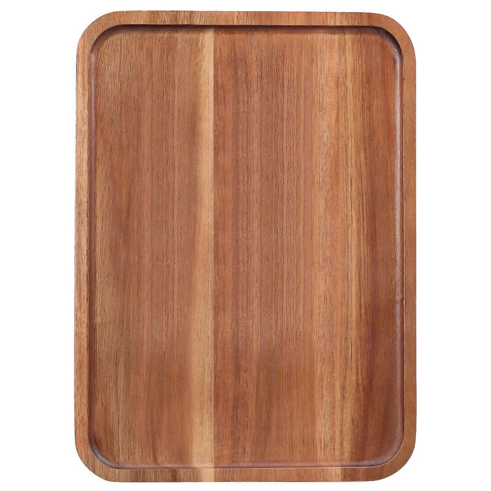 Large Wooden Rectangular Serving Platters for Food Party Dish and Home Decor