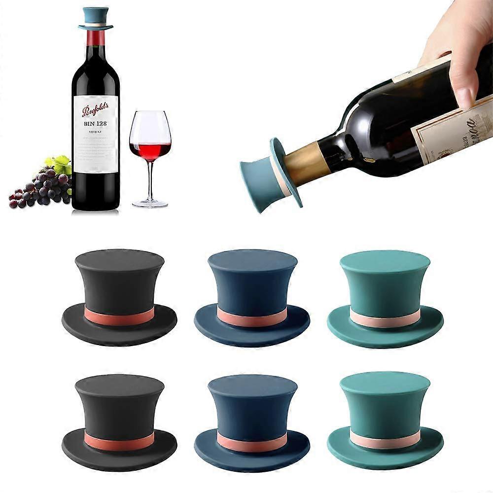 6 Set Decorative Bottle Stoppers for Beverage Keeper and Champagne Bottles
