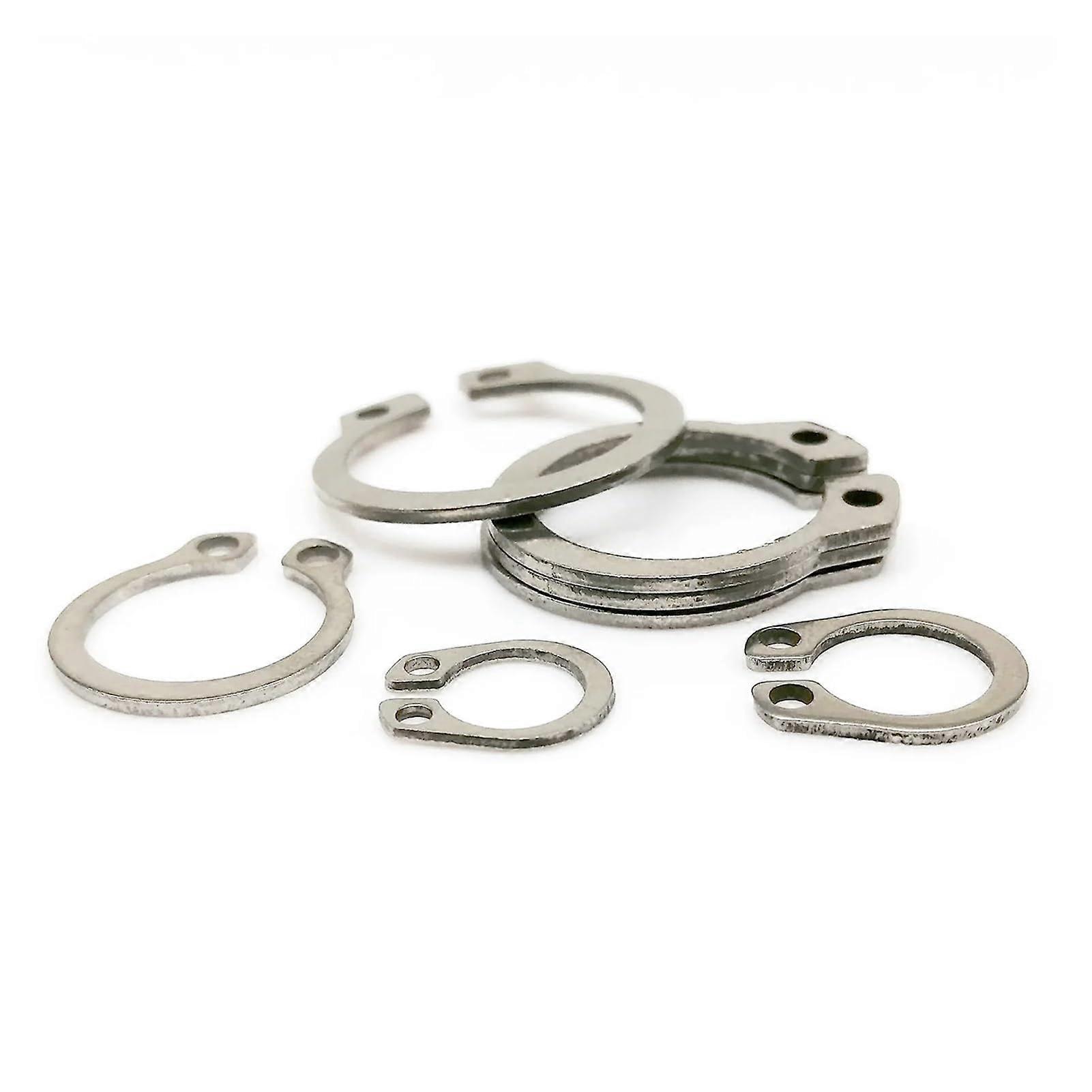 M3 to M40 Stainless Steel Black Manganese Circlip External Retaining Ring Washer Bearing - 10/25/50pcs Set