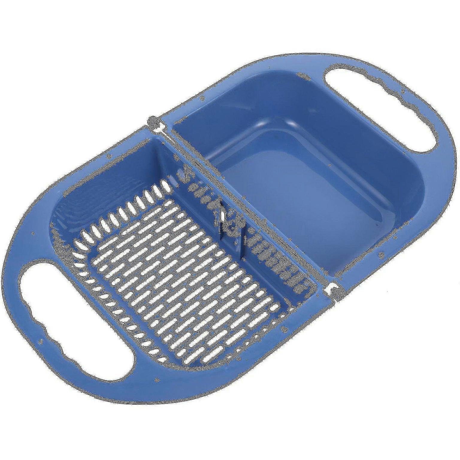 Collapsible Silicone Strainer - Foldable Sink Colander for Efficient Fruit & Vegetable Washing and Storage